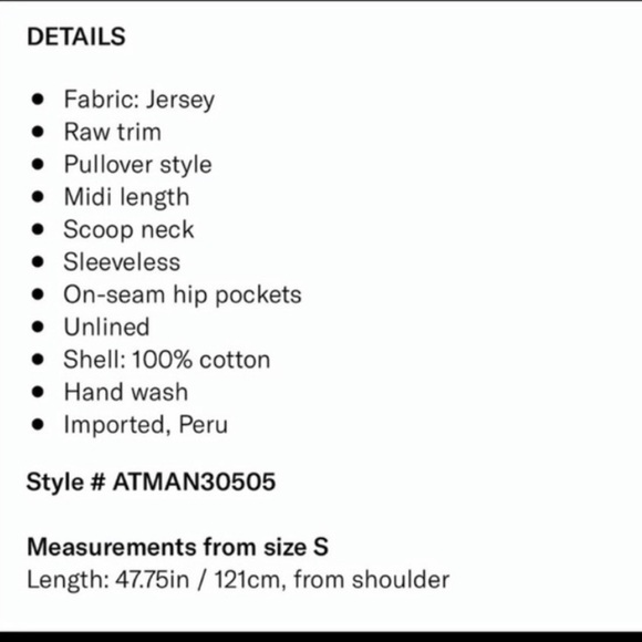 ATM cotton maxi dress size Small - Picture 11 of 12